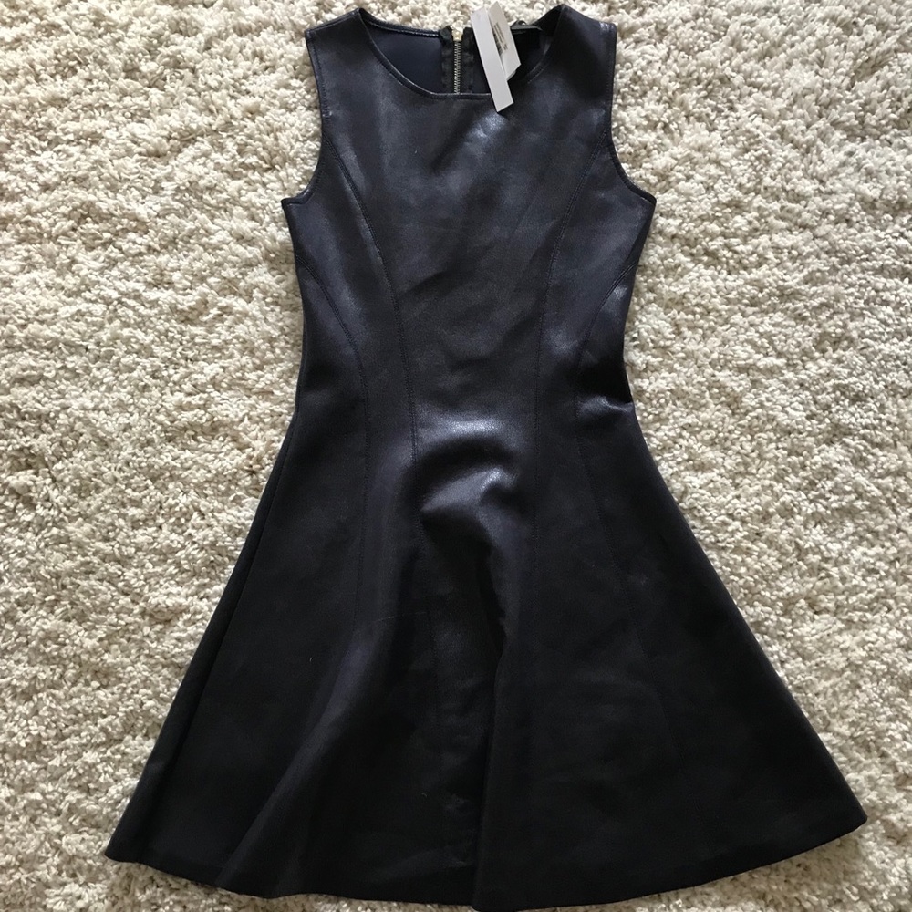 Faux Leather Dress